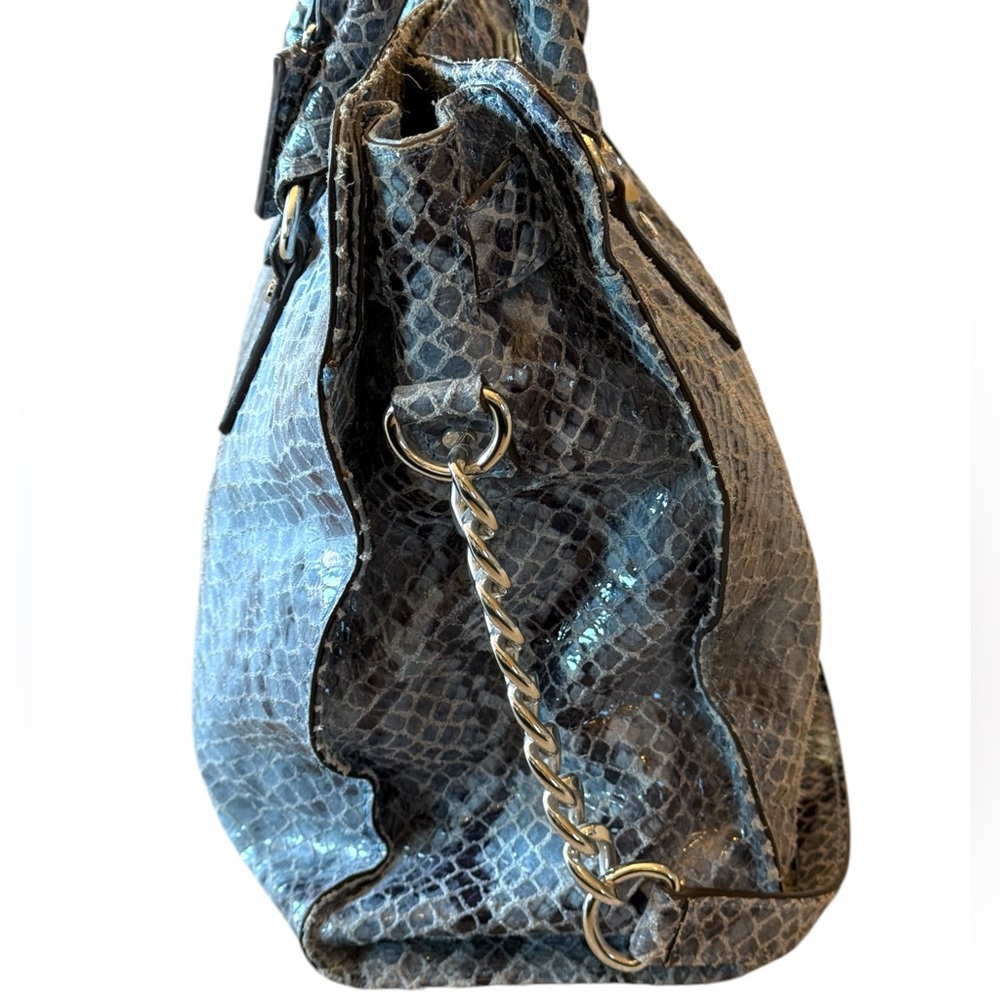 Michael’s Kors Blue Snakeskin Hamilton Bag - Picture 6 of 11